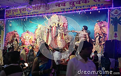 Maa Durga navratri à¤‡à¤®à¥‡à¤œ, devotional image, religious image, hindu gods, god Editorial Stock Photo